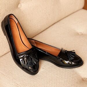 Sezane Lisa Patent Leather Tassel Loafers